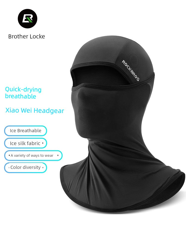 Rockbros Ice Silk Riding Hat Motorcycle Sun Protection Full Face Wind Mask Spring and Summer Outdoor Scarf for Men and Women