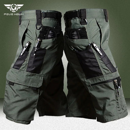 Summer Tactical Shorts Men Military Multi-pocket Wear-resistant Cargo Short Pants Outdoor Army Combat Waterproof Work Shorts