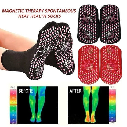 1-5Pairs Winter Self-heating Health Care Socks Women Ski Sports Self Heated Massage Man Short Sock Magnetic Therapy Warm Sox