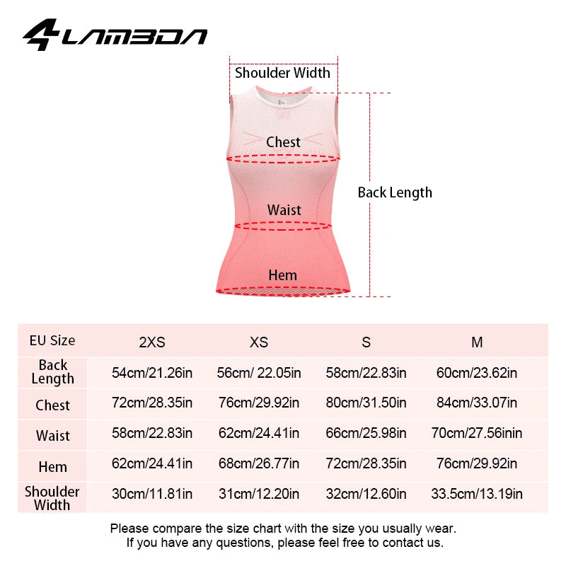 LAMEDA Summer Women‘s Cycling Underwear Base Layer Quick-drying Bike Base Tops Bicycle Sweatshirt Tank Road Bike Undershirts